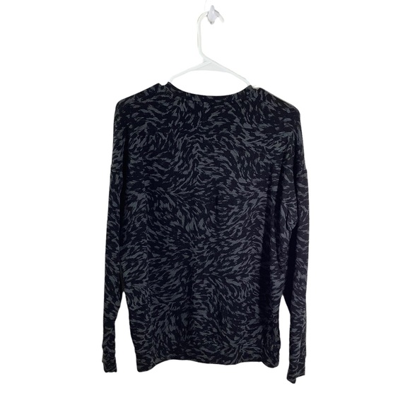 Athleta Studio To Street Black Printed Sweatshirt Oversized - Picture 4 of 7